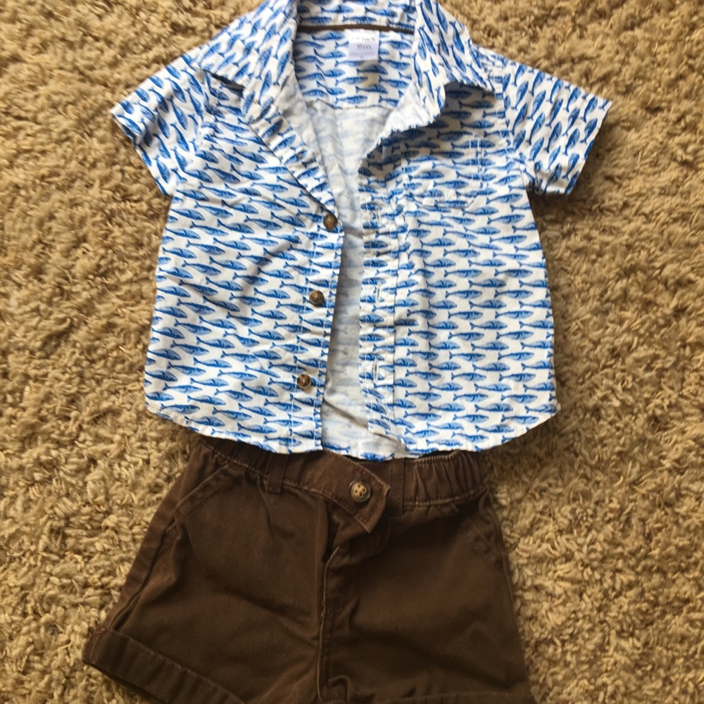 Carters boys 9 month 2 piece outfit